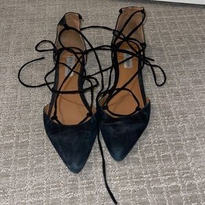 Steve Madden Walkie Lace-Up Flats Ballet Sz 9